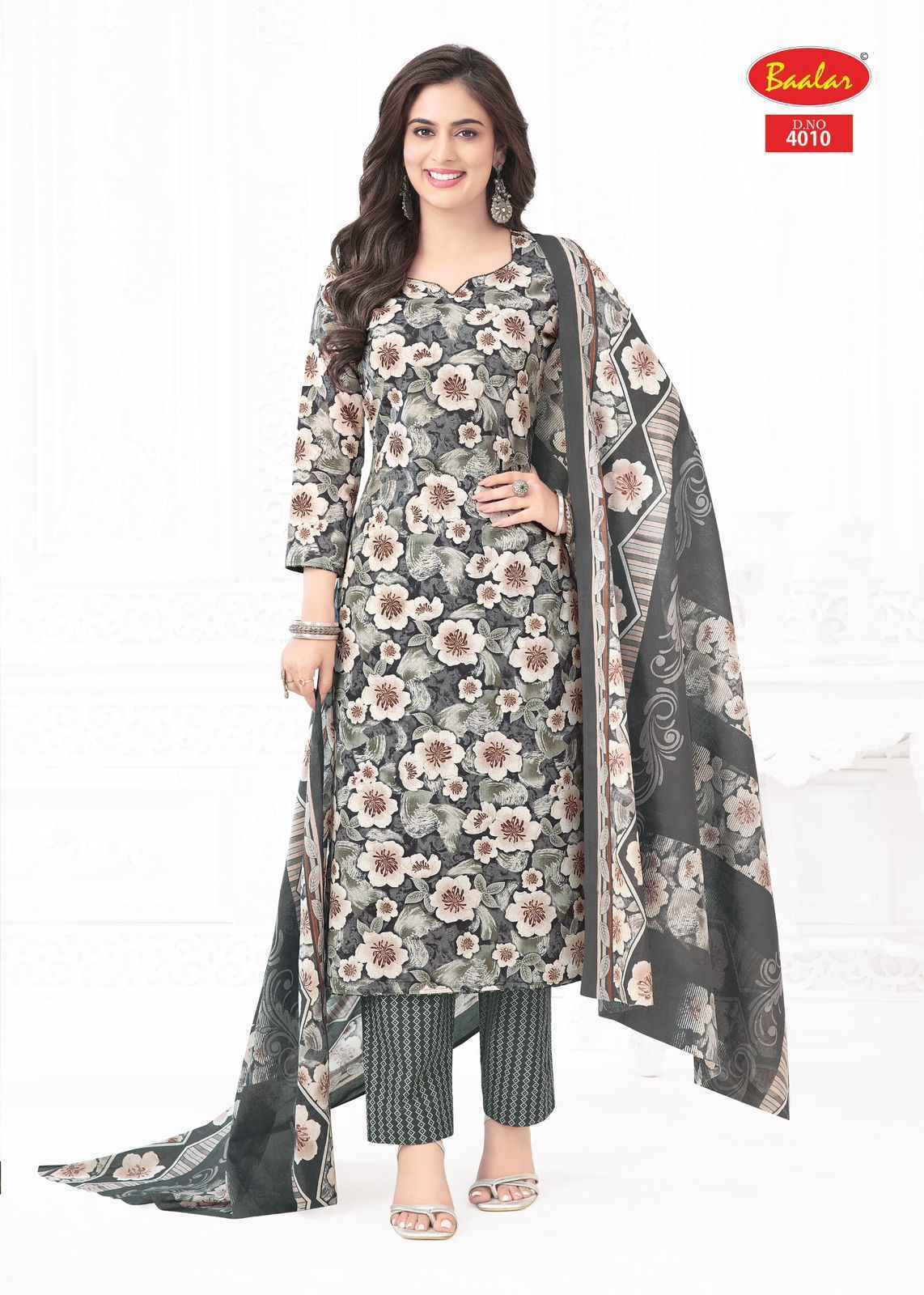 Baalar Pashmina Vol-4 Lawn Cotton Dress Material (18 pcs Catalogue)