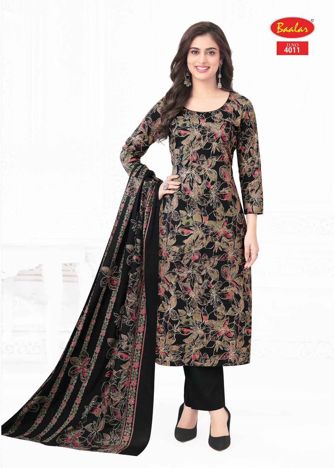 Baalar Pashmina Vol-4 Lawn Cotton Dress Material (18 pcs Catalogue)
