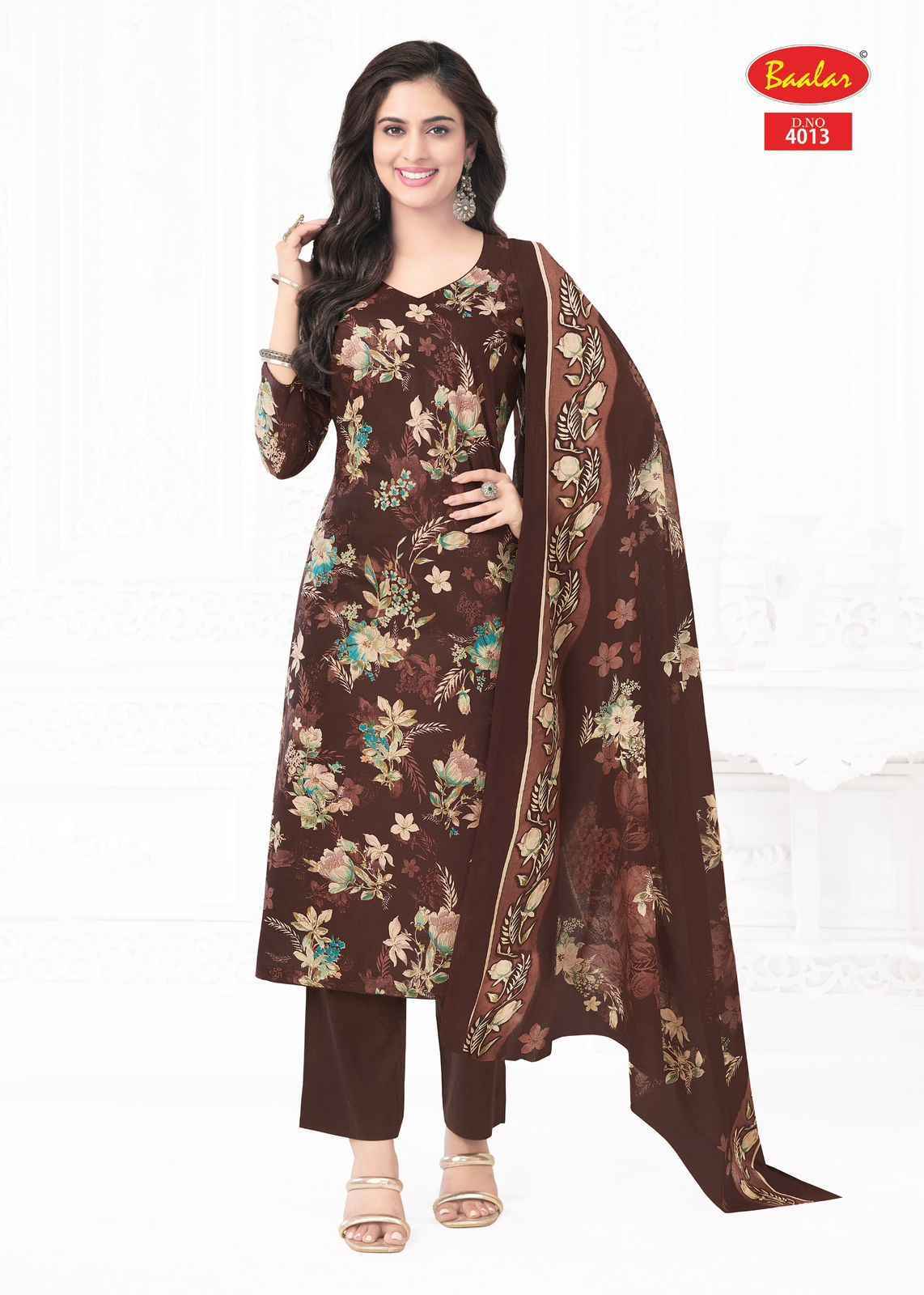 Baalar Pashmina Vol-4 Lawn Cotton Dress Material (18 pcs Catalogue)