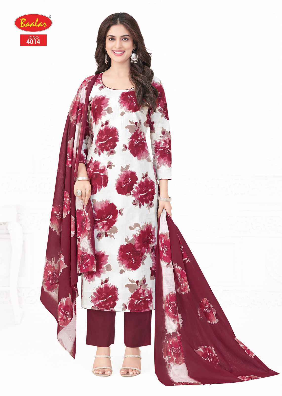 Baalar Pashmina Vol-4 Lawn Cotton Dress Material (18 pcs Catalogue)