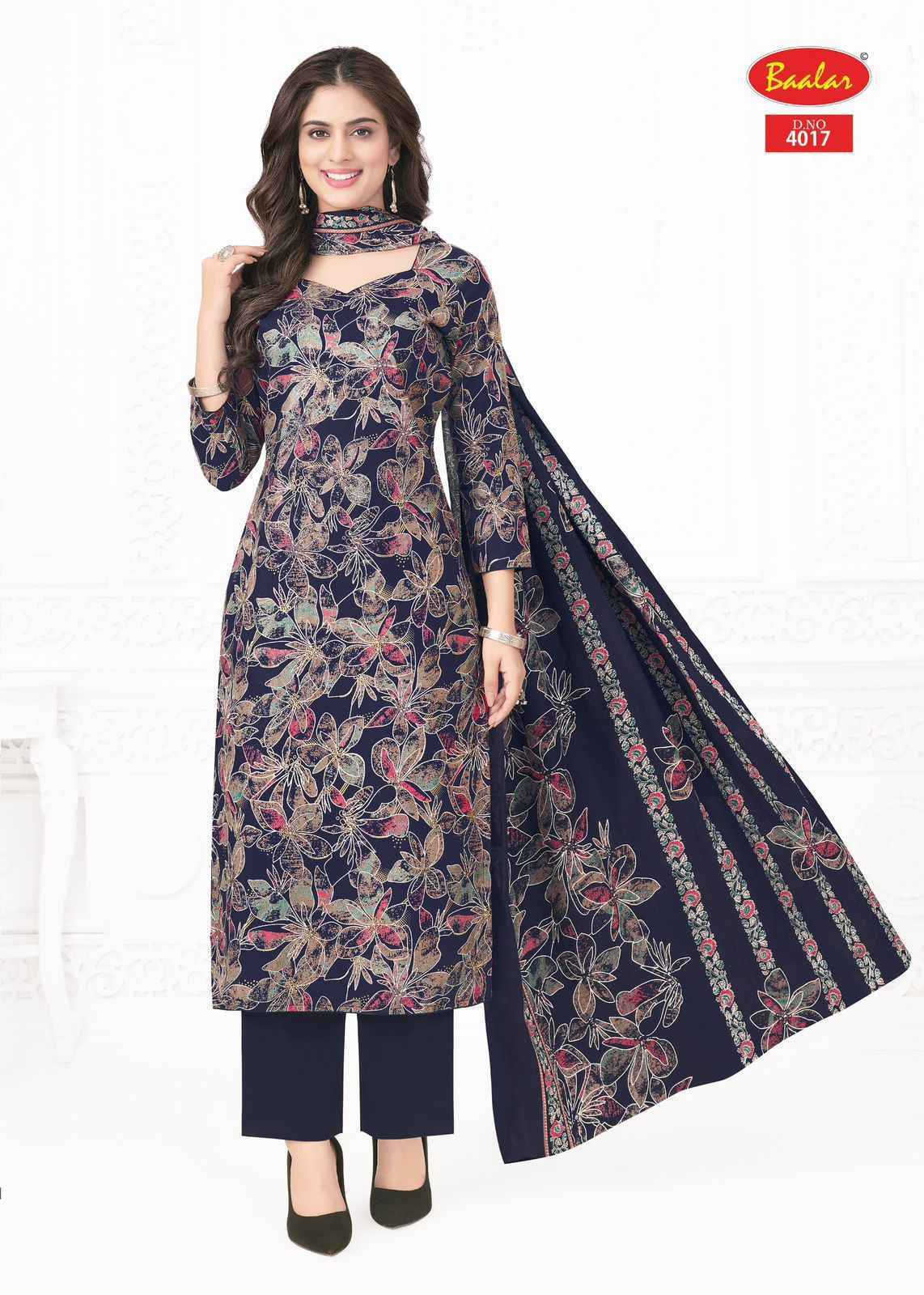 Baalar Pashmina Vol-4 Lawn Cotton Dress Material (18 pcs Catalogue)