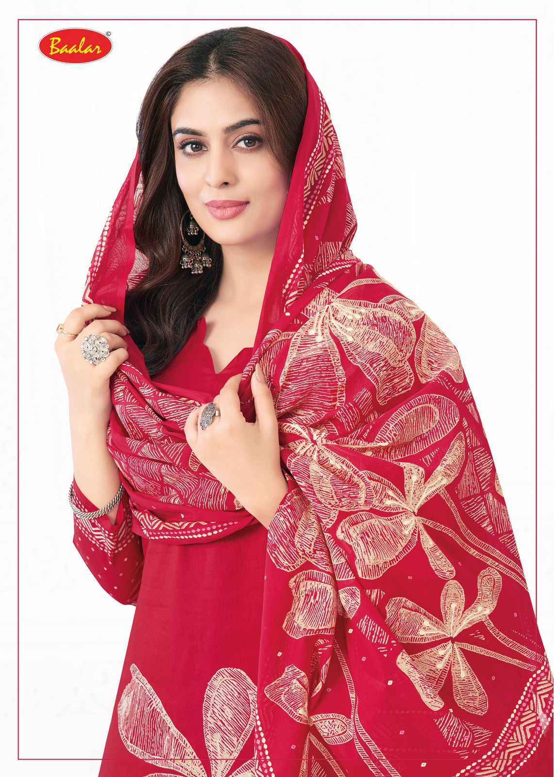 Baalar Pashmina Vol-4 Lawn Cotton Dress Material (18 pcs Catalogue)
