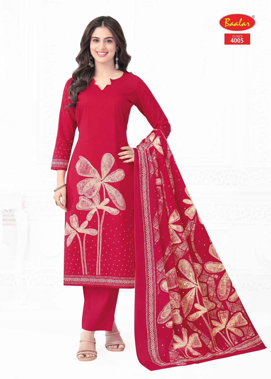 Baalar Pashmina Vol-4 Lawn Cotton Dress Material (18 pcs Catalogue)