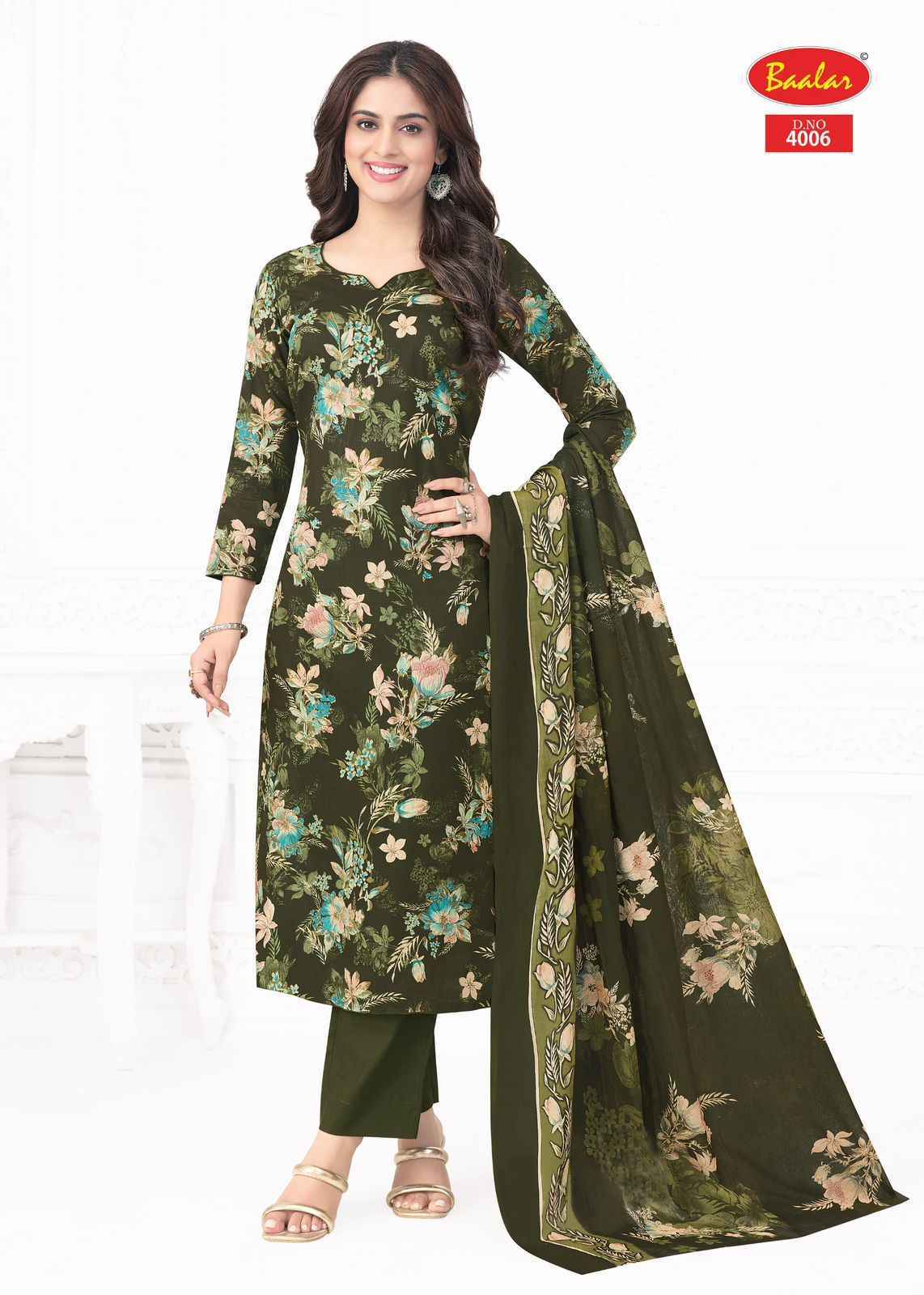 Baalar Pashmina Vol-4 Lawn Cotton Dress Material (18 pcs Catalogue)