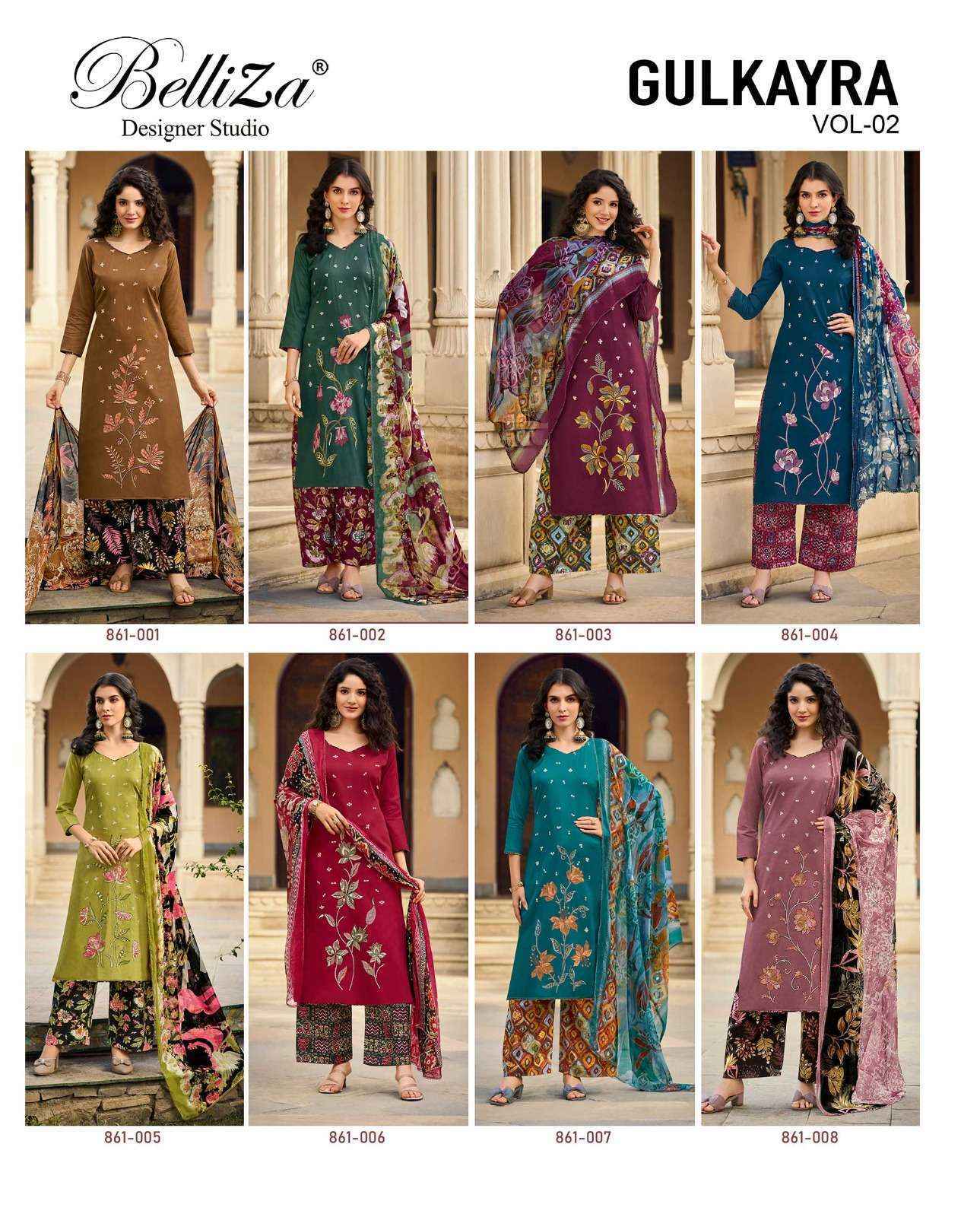 Belliza Gulkayra Vol-2 Jam Cotton Dress Material (8 pcs Catalogue)
