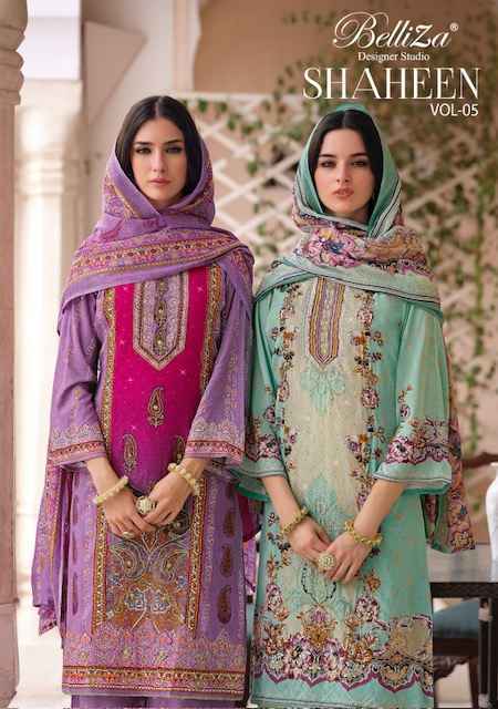 Belliza Shaheen Vol-5 Viscouse Reyon Dress Material (8 pcs Catalogue)
