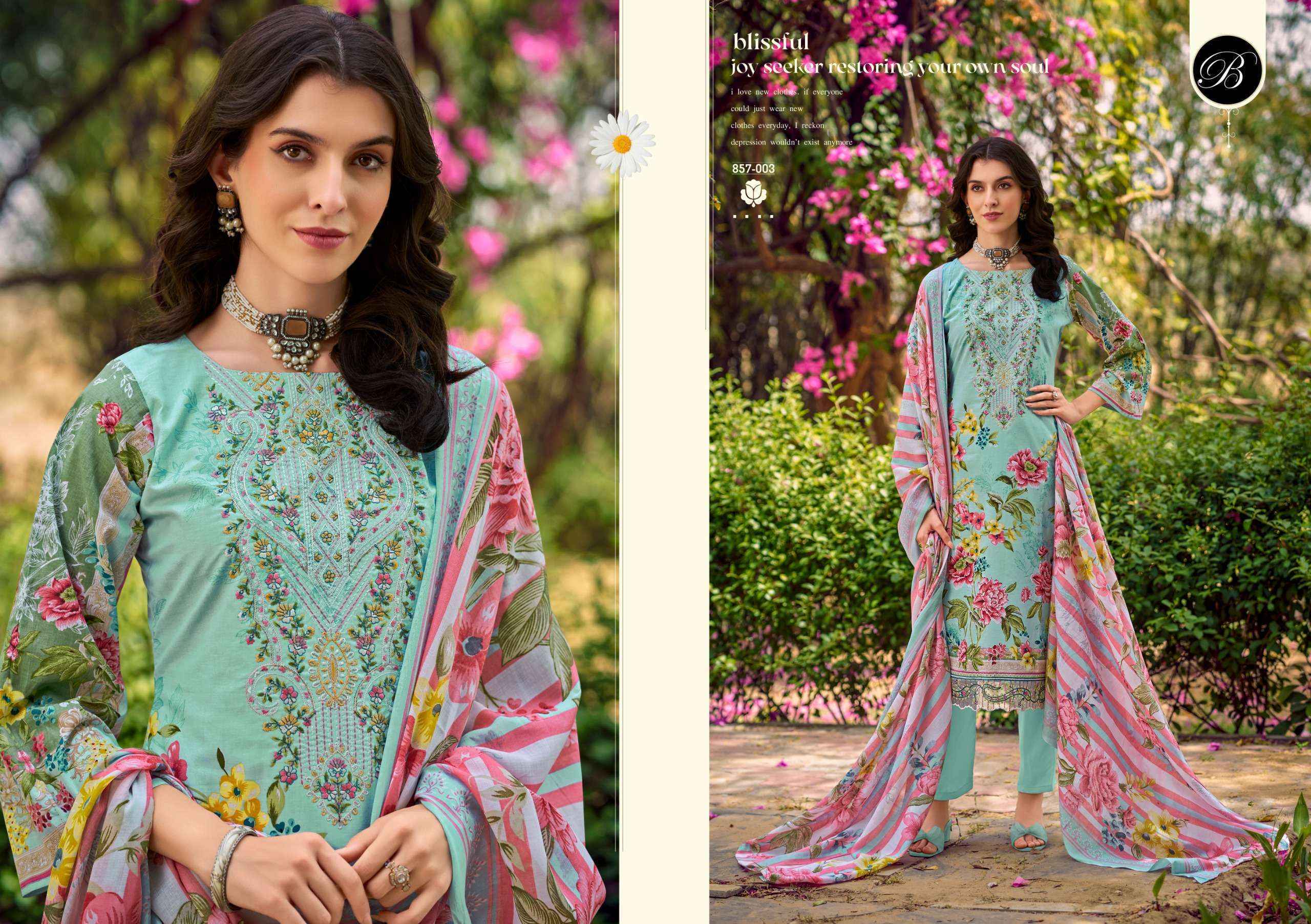 Belliza Yasmin Cotton Dress Material 8 pcs Cataloge