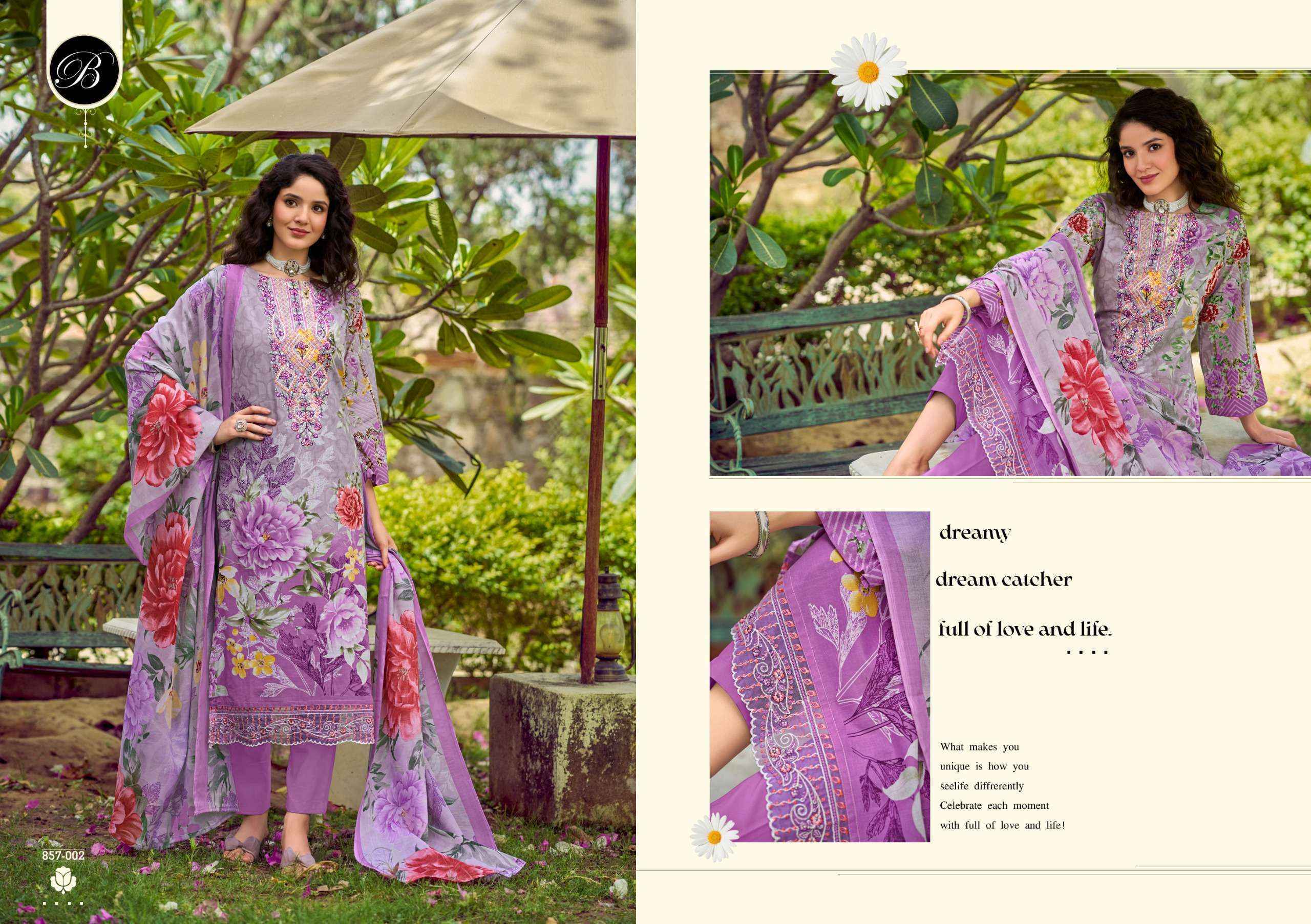 Belliza Yasmin Cotton Dress Material 8 pcs Cataloge