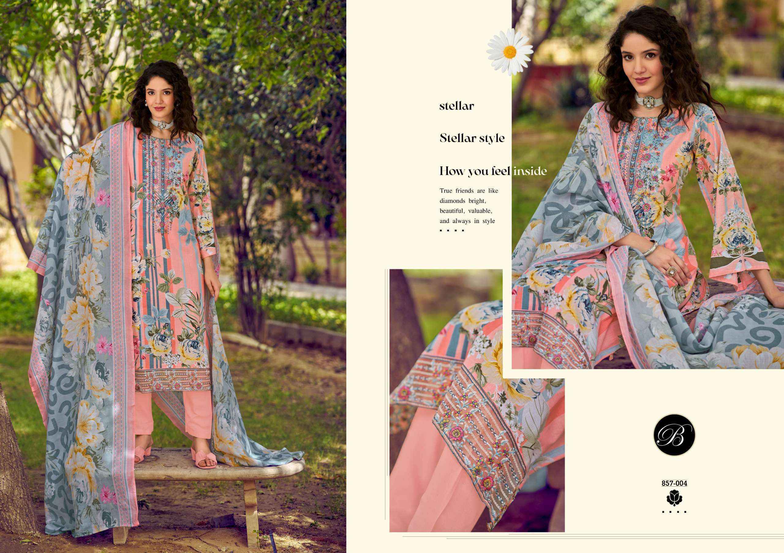 Belliza Yasmin Cotton Dress Material 8 pcs Cataloge