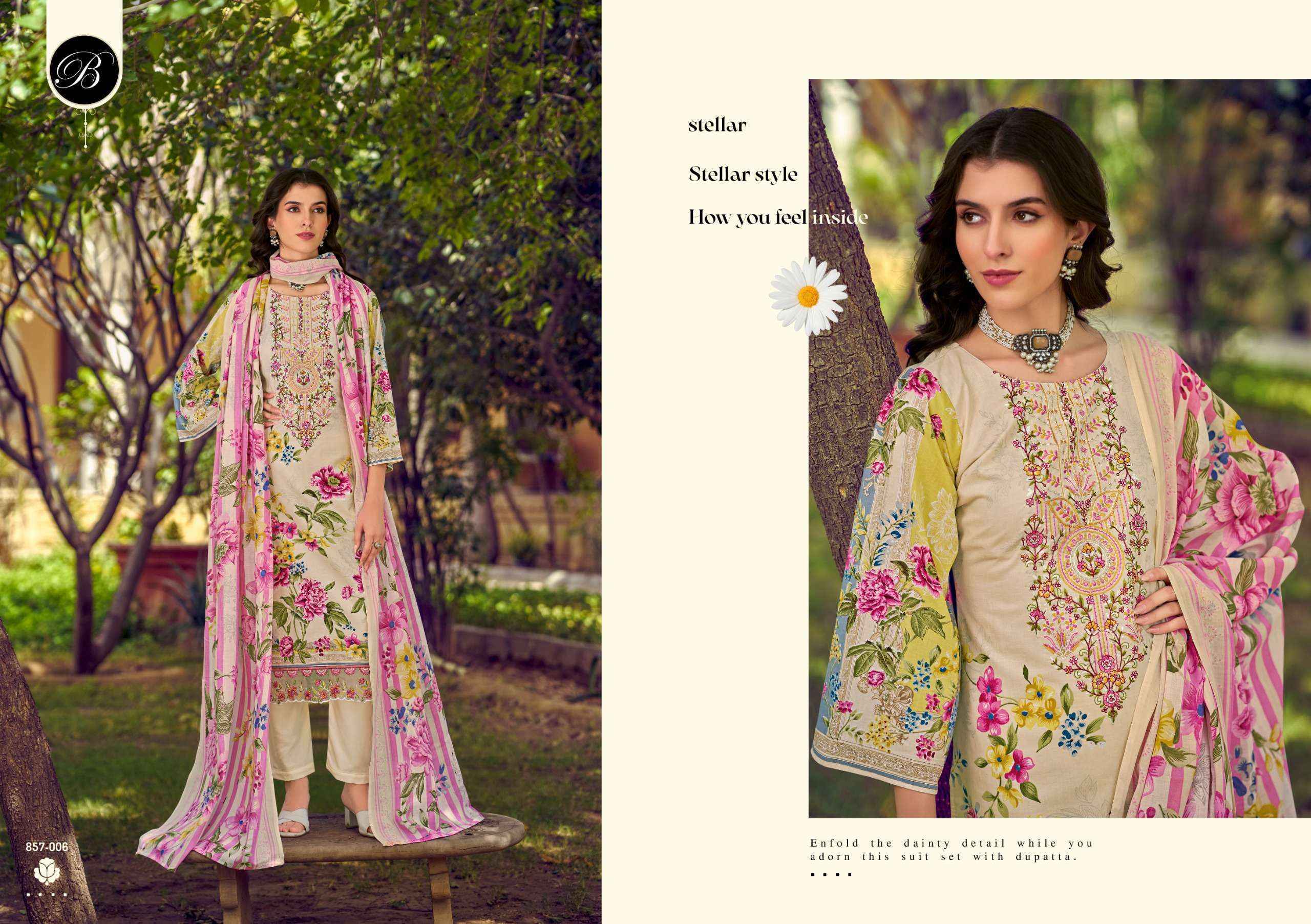 Belliza Yasmin Cotton Dress Material 8 pcs Cataloge