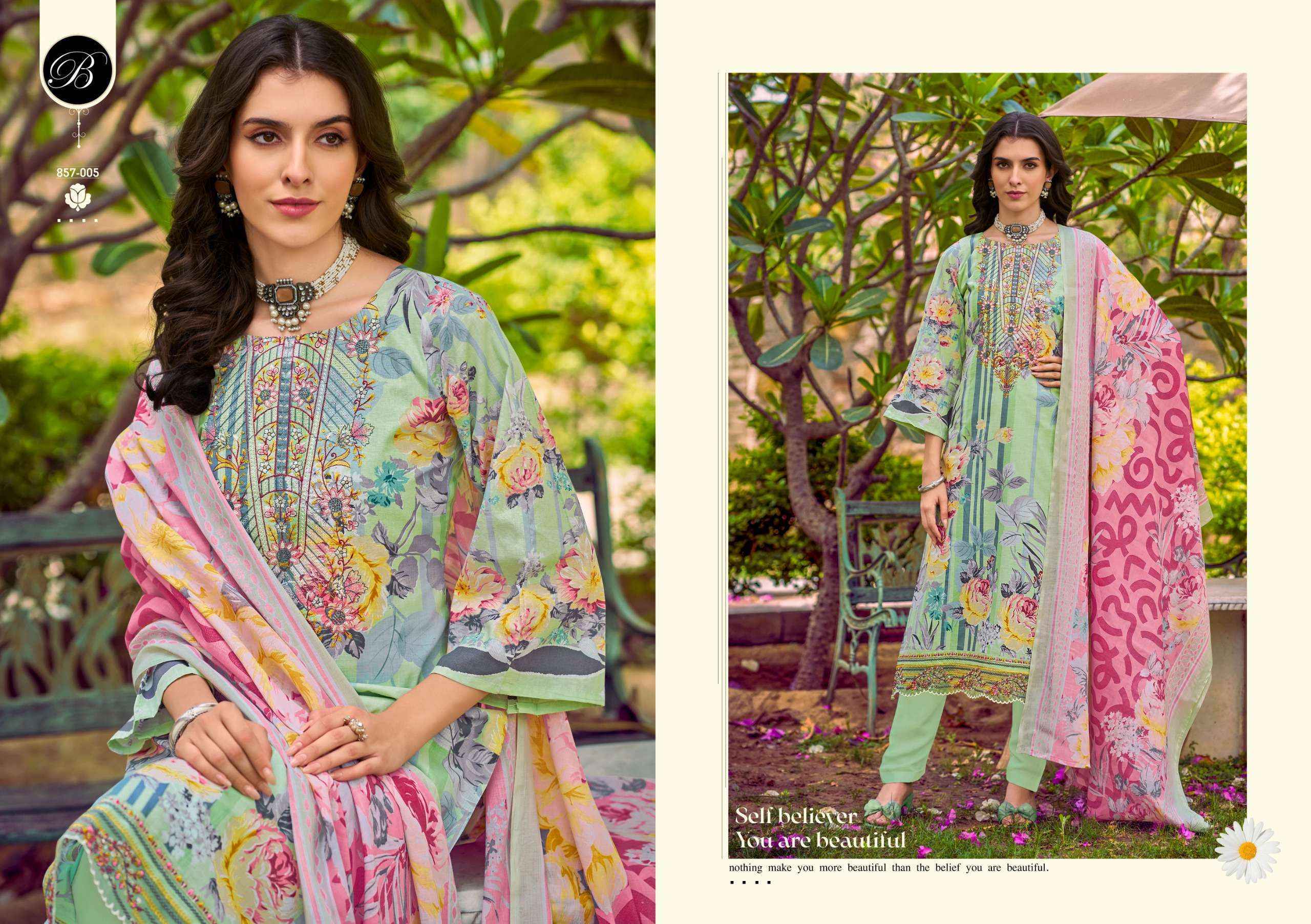 Belliza Yasmin Cotton Dress Material 8 pcs Cataloge
