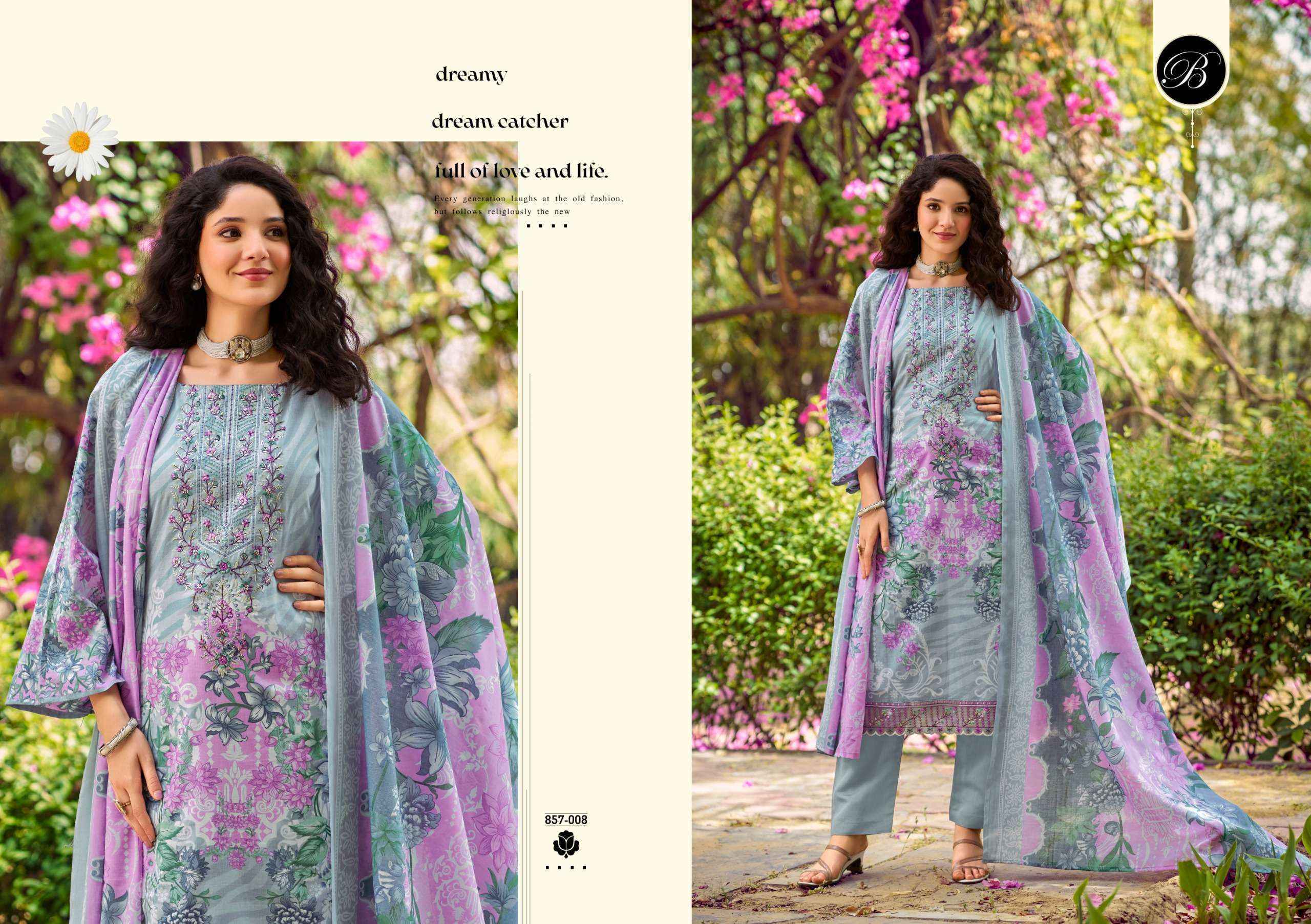Belliza Yasmin Cotton Dress Material 8 pcs Cataloge