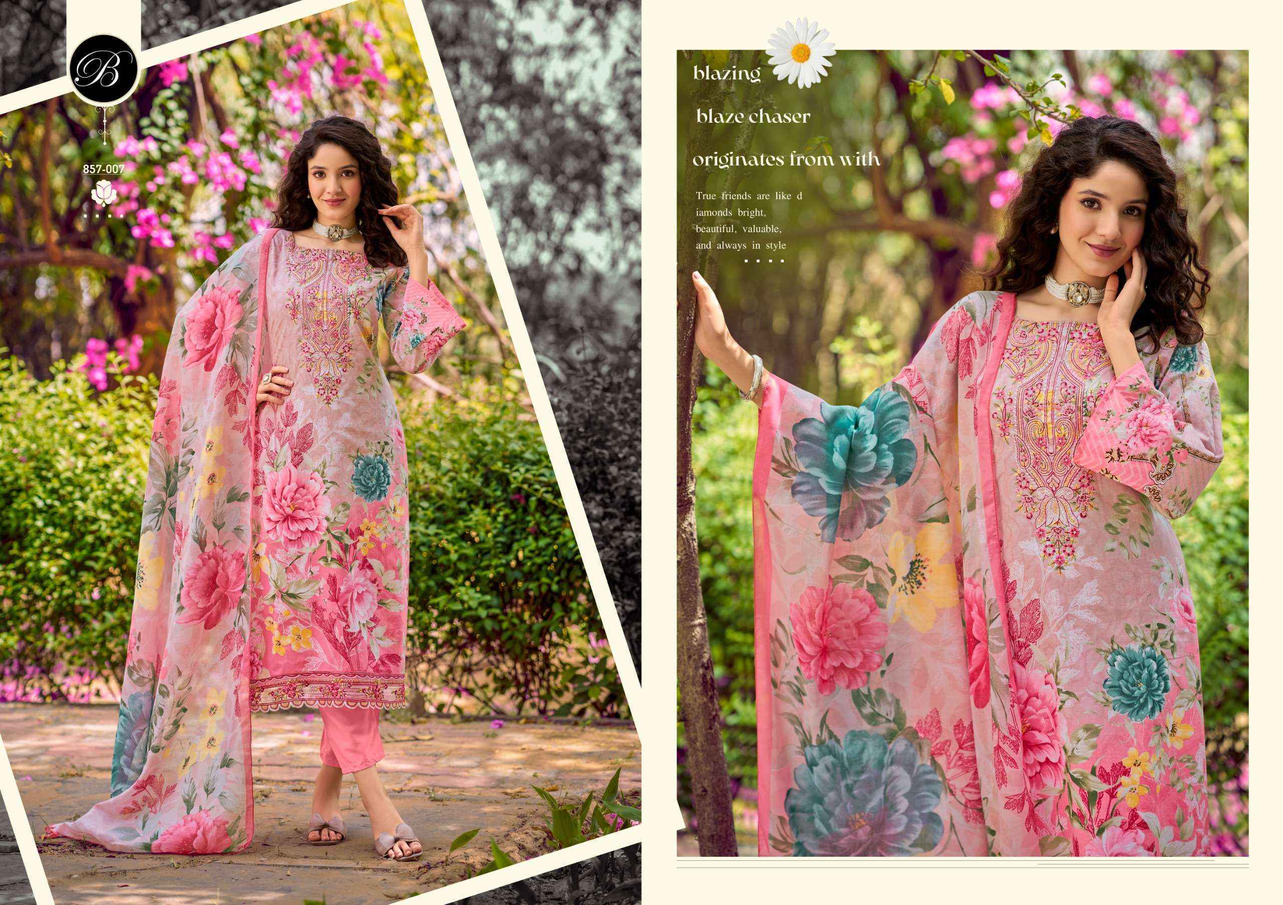 Belliza Yasmin Cotton Dress Material 8 pcs Cataloge