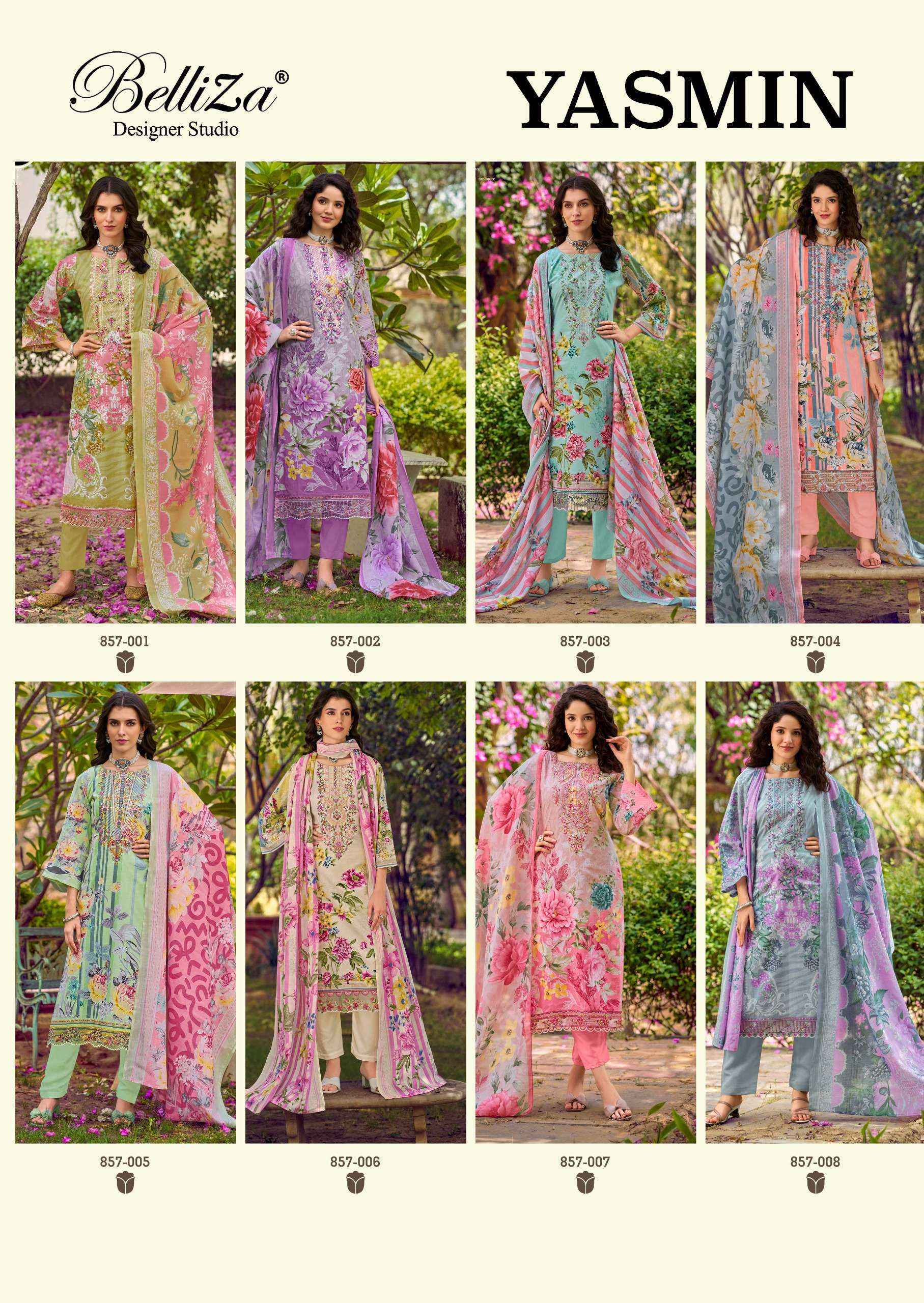 Belliza Yasmin Cotton Dress Material 8 pcs Cataloge
