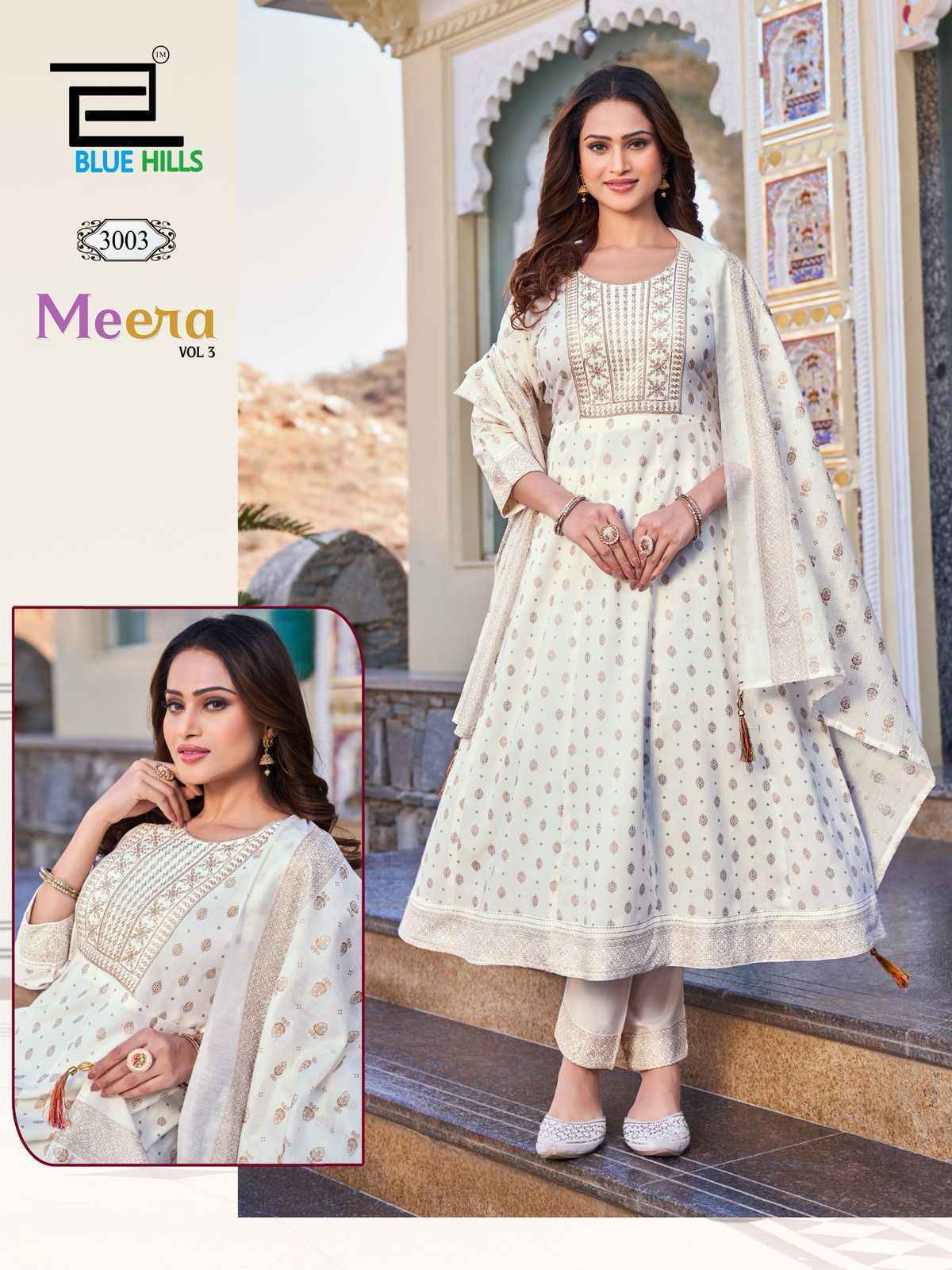 Blue Hills Meera Vol-3 Nx Rayon Readymade Suit (4 pcs Catalogue)