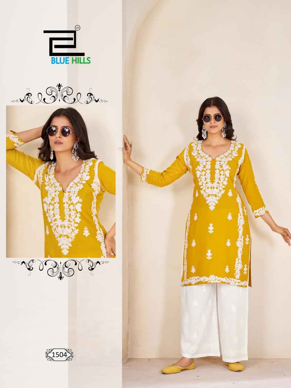 Blue Hills Victoria Vol-15 Rayon Kurti With Plazzo (4 pcs Catalogue)