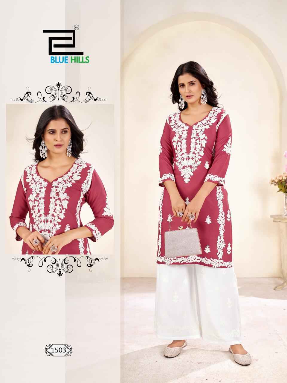 Blue Hills Victoria Vol-15 Rayon Kurti With Plazzo (4 pcs Catalogue)