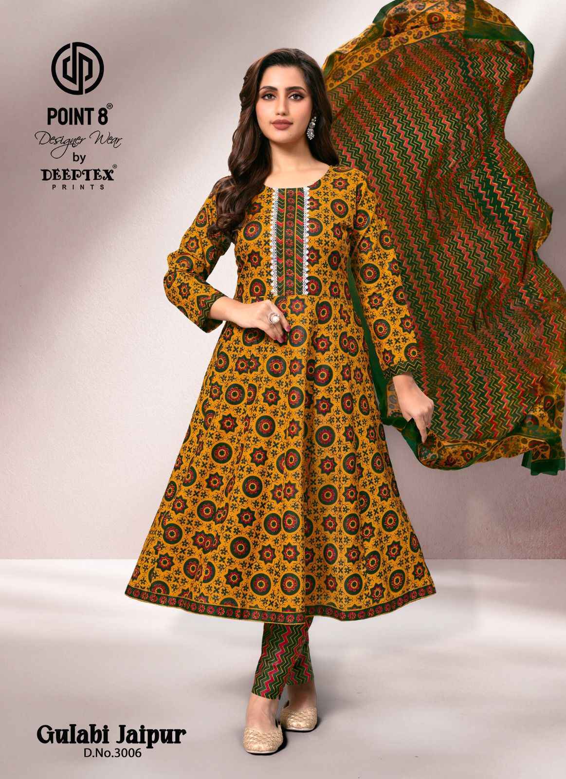 Deeptex Gulabi Jaipur Vol-3 Readymade Cotton Dress (8 pcs Catalogue)
