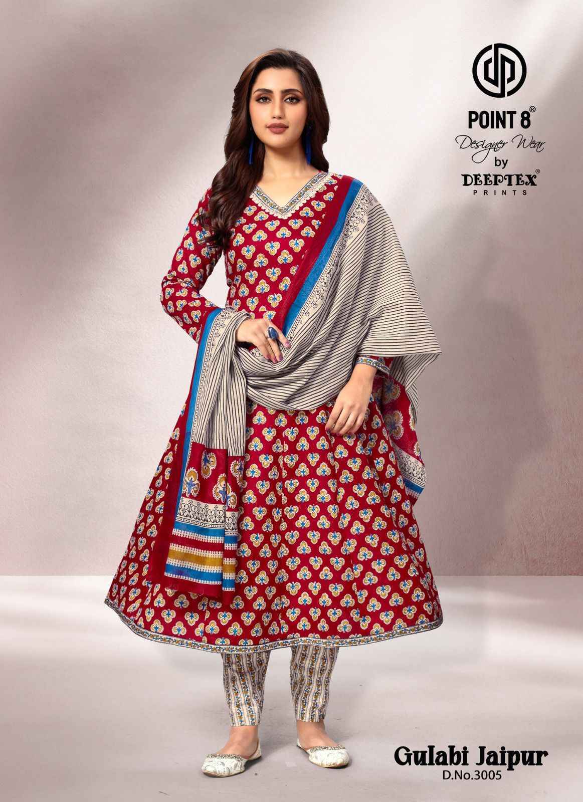 Deeptex Gulabi Jaipur Vol-3 Readymade Cotton Dress (8 pcs Catalogue)