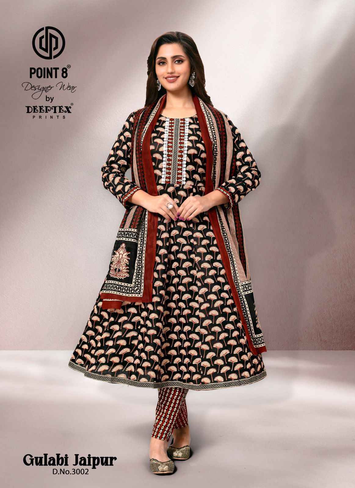 Deeptex Gulabi Jaipur Vol-3 Readymade Cotton Dress (8 pcs Catalogue)