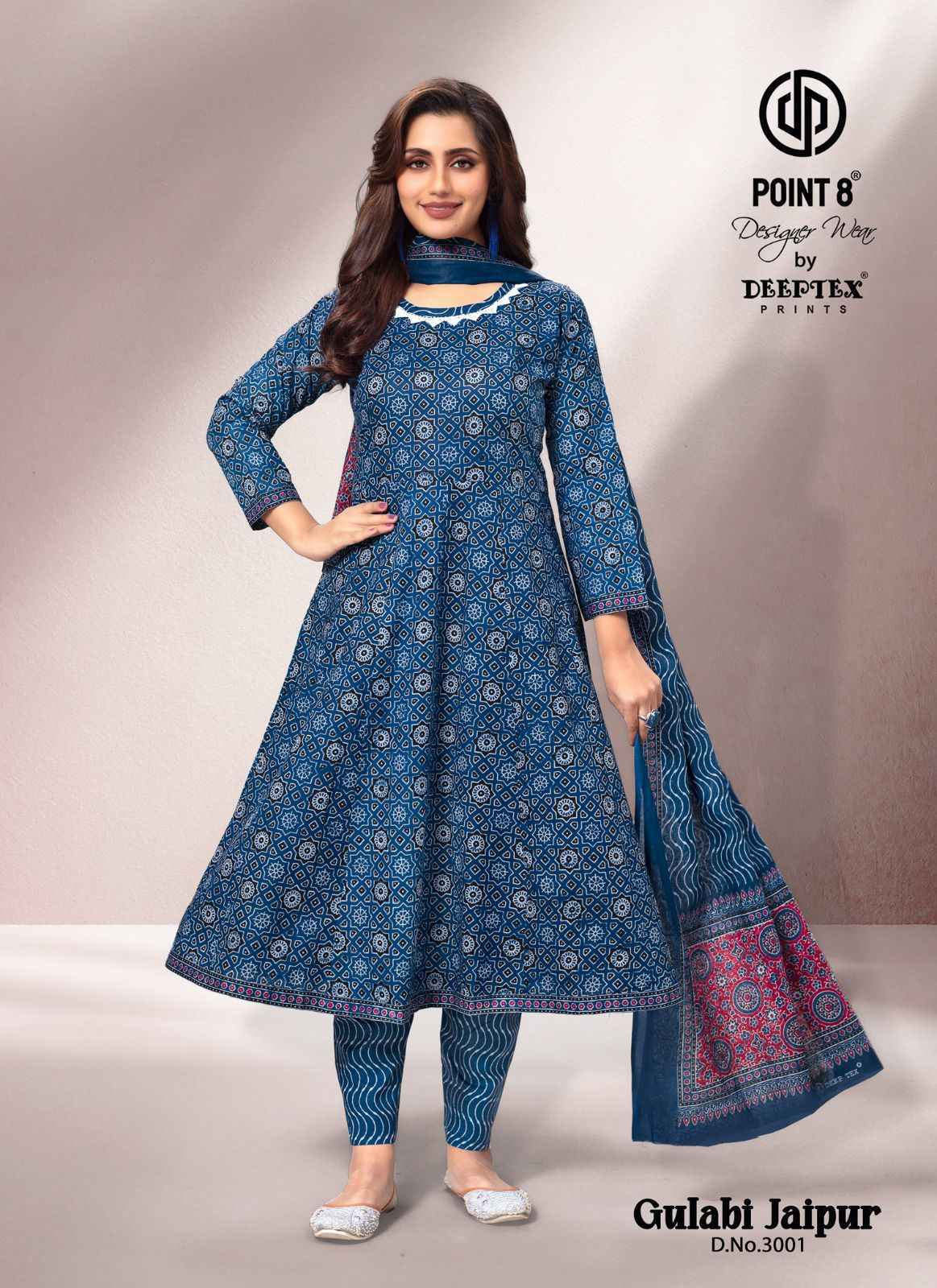 Deeptex Gulabi Jaipur Vol-3 Readymade Cotton Dress (8 pcs Catalogue)