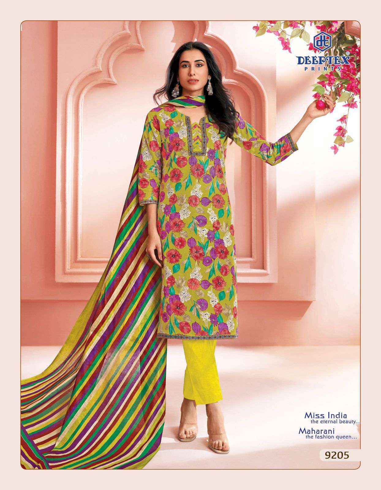 Deeptex Miss India Vol-92 Cotton Dress Material (16 pcs Catalogue)