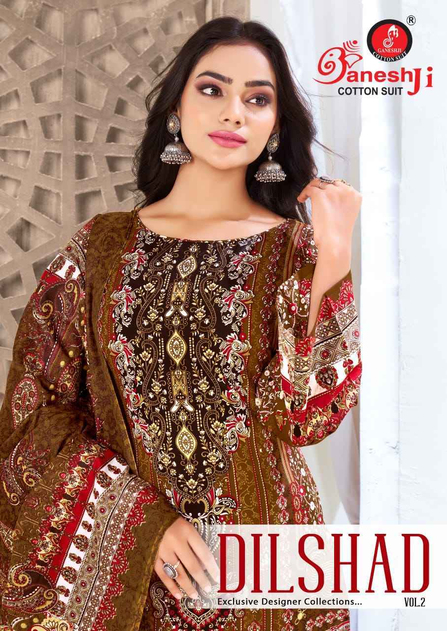 Ganesh Ji Dilshad Vol-2 Soft Cotton Dress Material (8 pcs Catalogue)