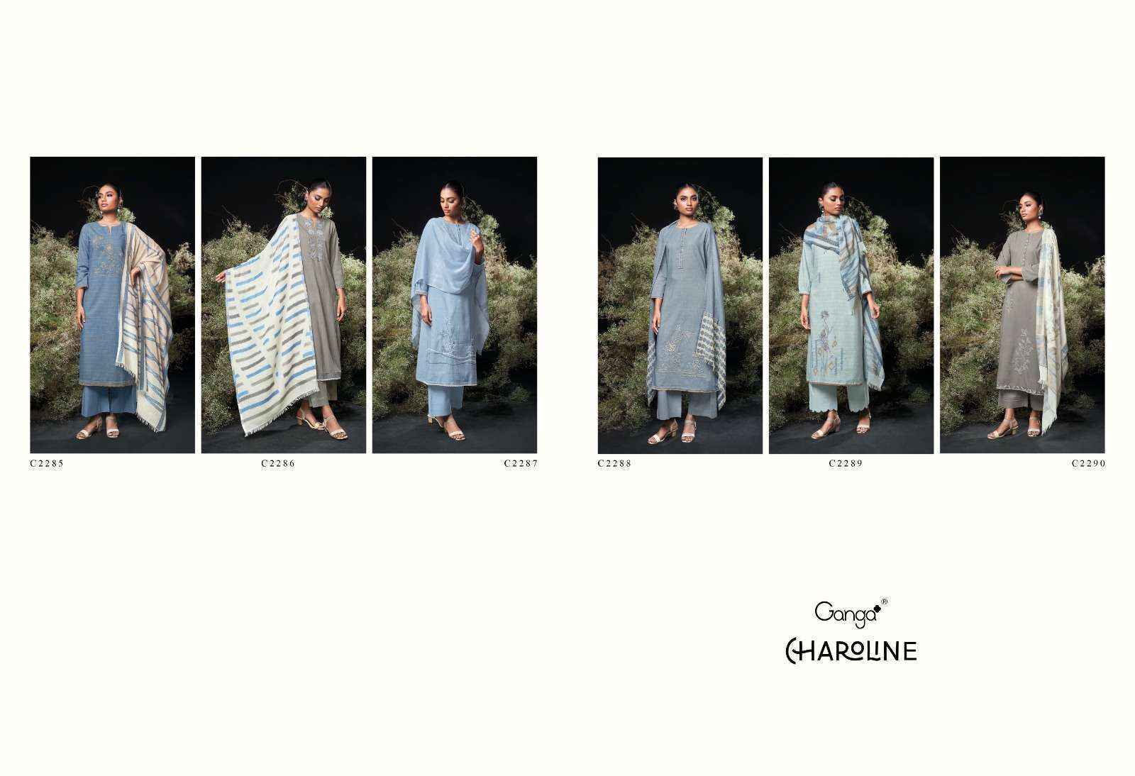 Ganga Charoline Cotton Dress Material (6 pcs Catalogue)