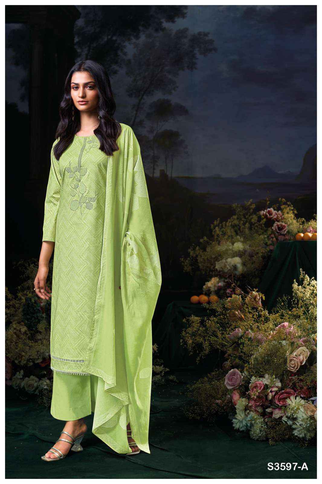 Ganga Divita-3597 Cotton Dress Material (4 pcs Catalogue)