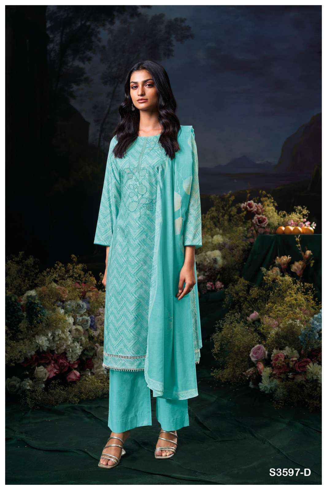 Ganga Divita-3597 Cotton Dress Material (4 pcs Catalogue)
