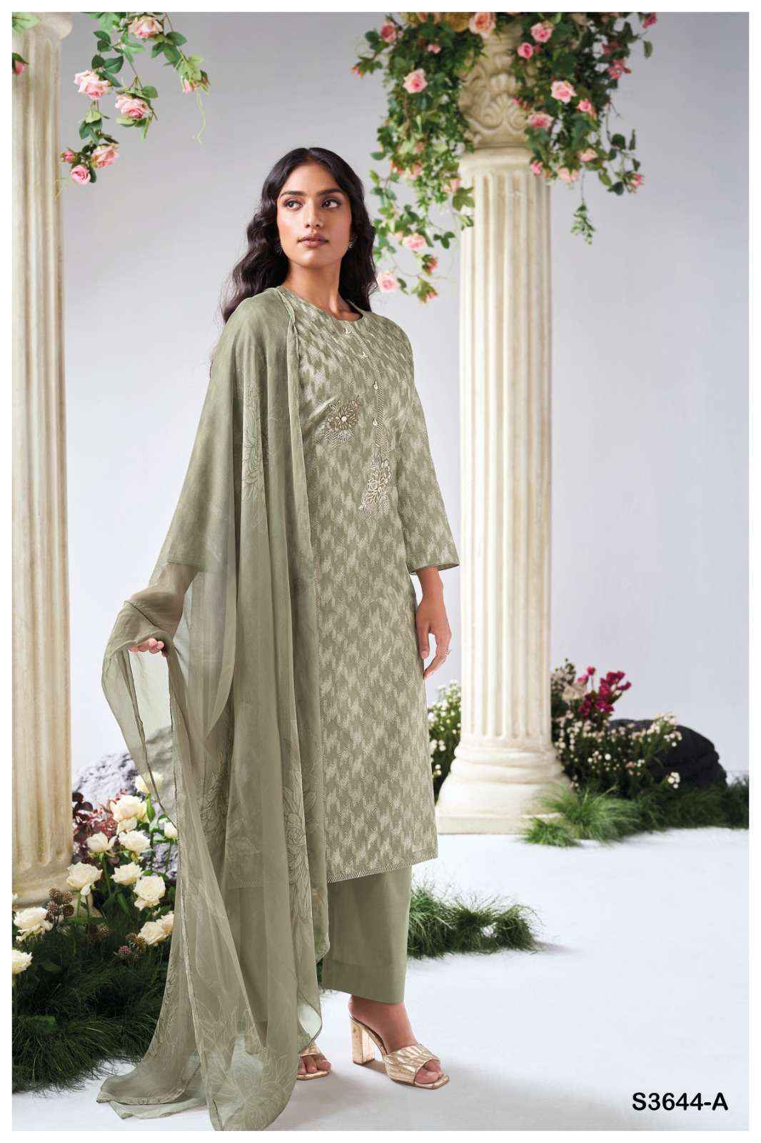 Ganga Gianella-3644 Cotton Dress Material (4 pcs Catalogue)