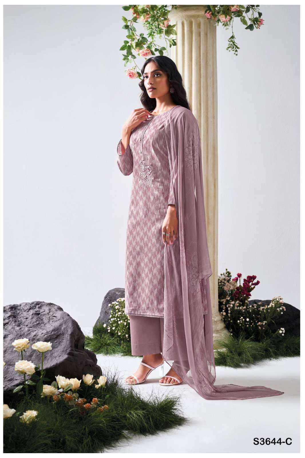 Ganga Gianella-3644 Cotton Dress Material (4 pcs Catalogue)