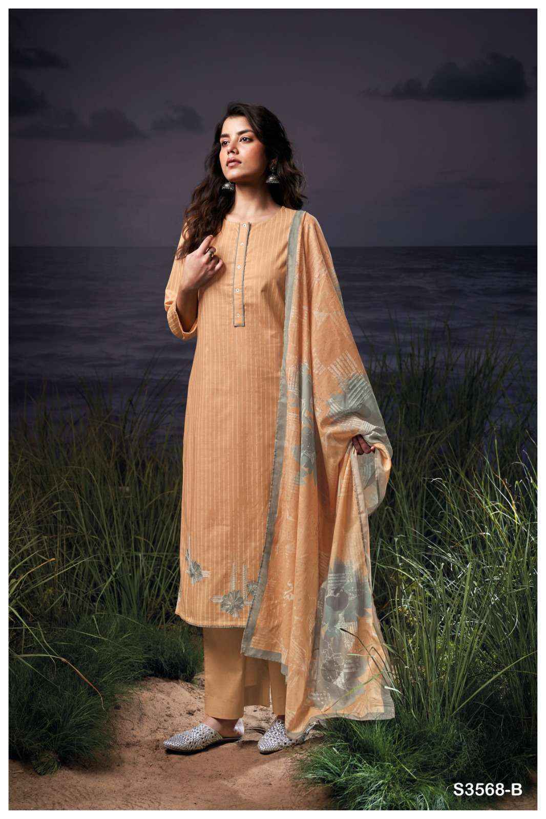 Ganga Hadiya-3568 Cotton Dress Material (4 pcs Catalogue)