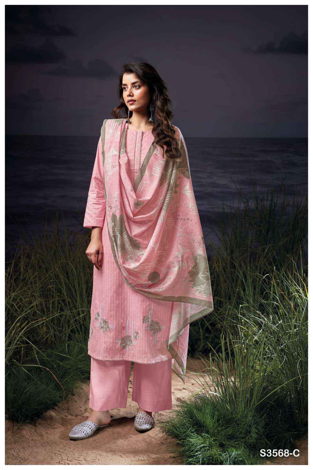 Ganga Hadiya-3568 Cotton Dress Material (4 pcs Catalogue)