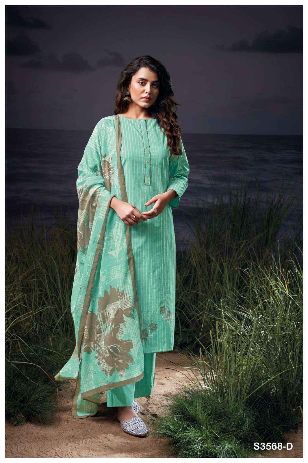 Ganga Hadiya-3568 Cotton Dress Material (4 pcs Catalogue)