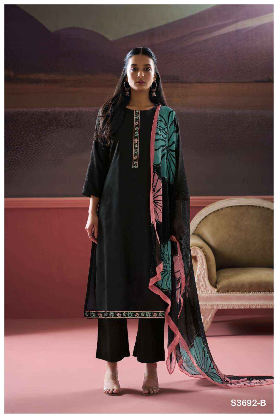 Ganga Kalash-3692 Cotton Silk Dress Material (4 pcs Catalogue)
