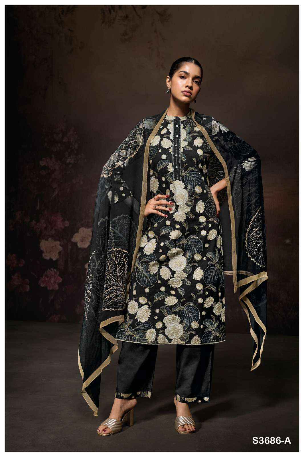 Ganga Yugriti-3686 Cotton Dress Material (4 pcs Catalogue)