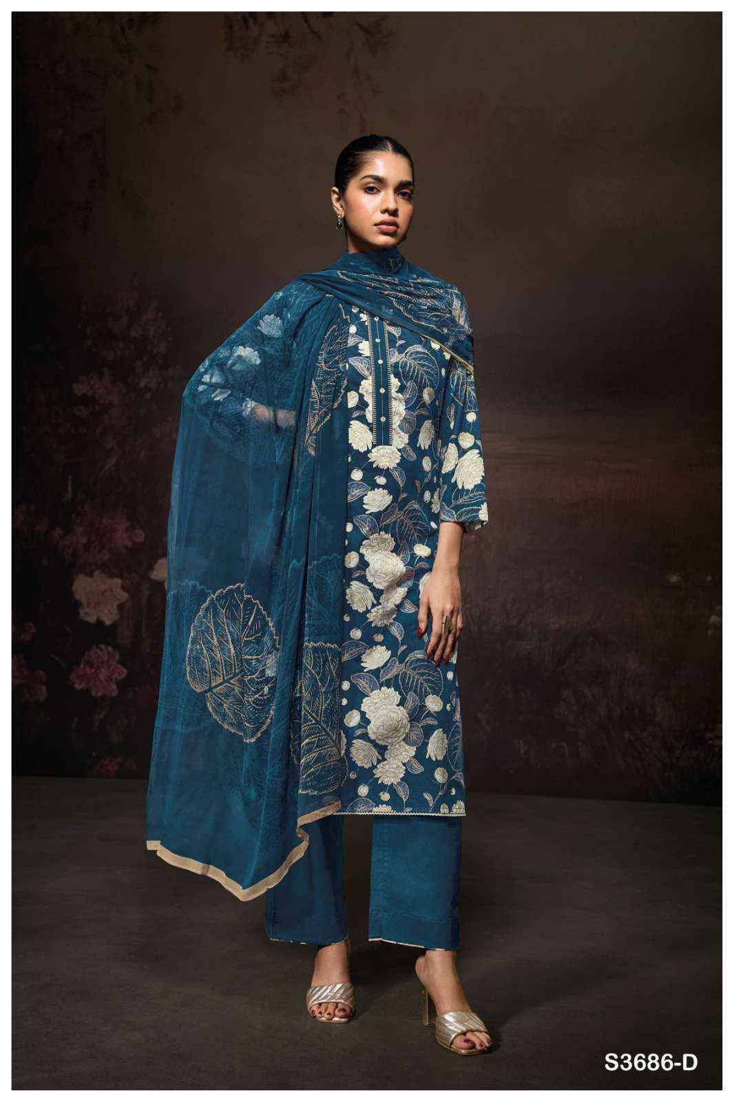 Ganga Yugriti-3686 Cotton Dress Material (4 pcs Catalogue)