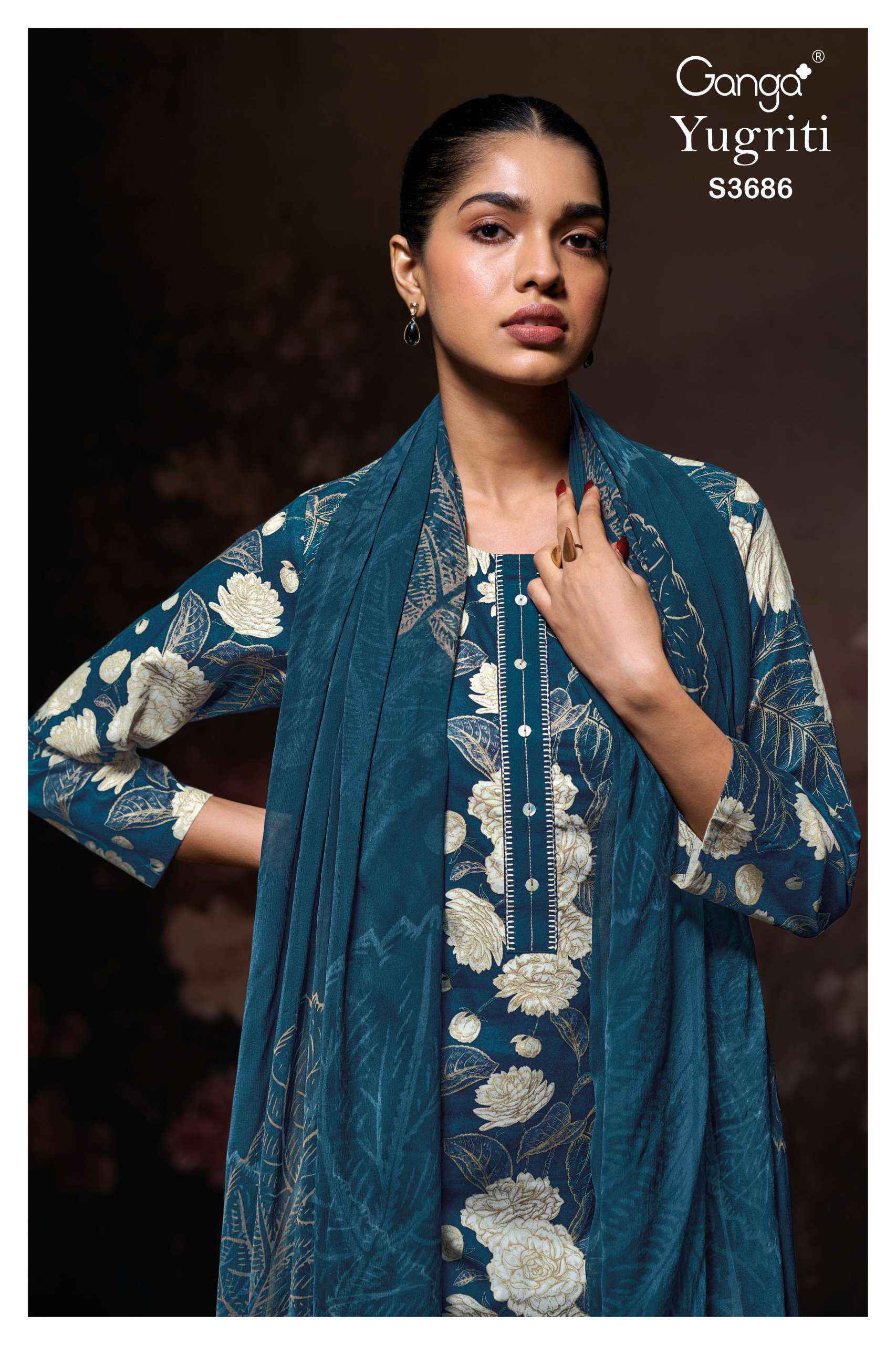 Ganga Yugriti-3686 Cotton Dress Material (4 pcs Catalogue)