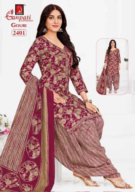 Ganpati Gouri Vol-10 Cotton Dress Material (15 pcs Catalogue)