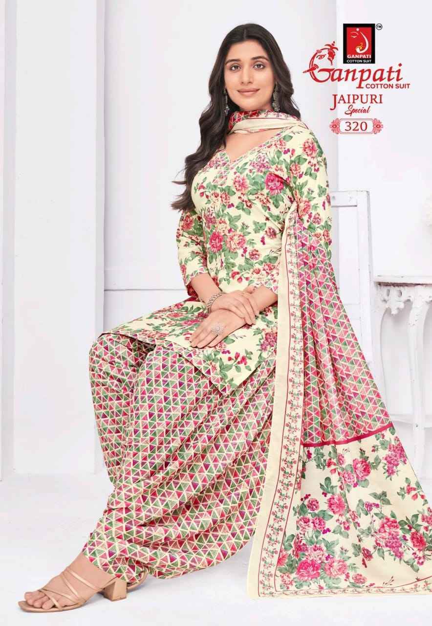 Ganpati Jaipuri Special Patiyala Vol-15 Cotton Dress Material (15 pcs Catalogue)