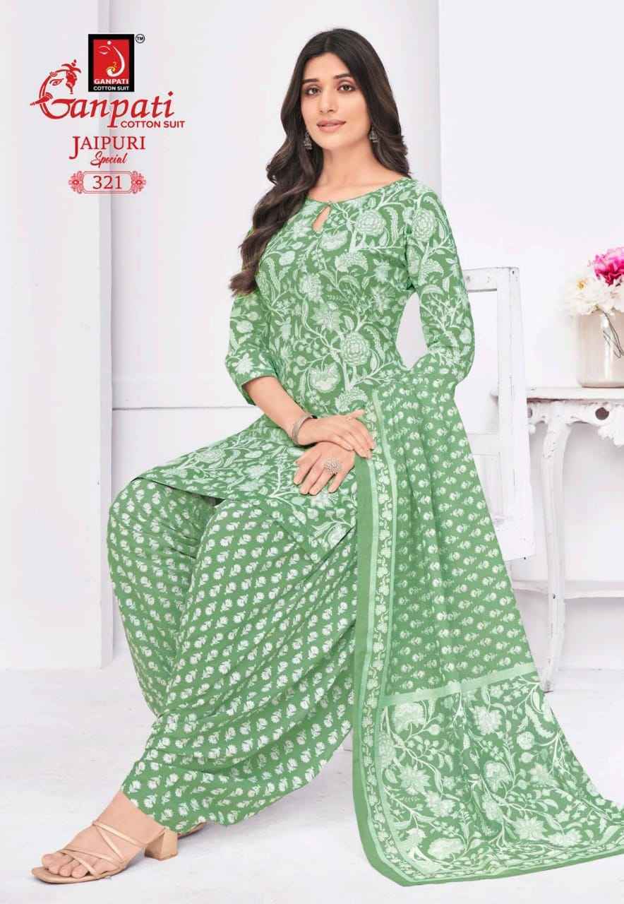 Ganpati Jaipuri Special Patiyala Vol-15 Cotton Dress Material (15 pcs Catalogue)