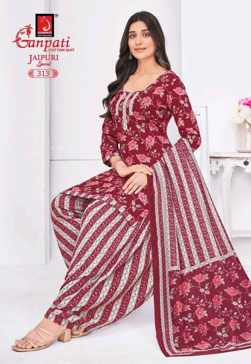 Ganpati Jaipuri Special Patiyala Vol-15 Cotton Dress Material (15 pcs Catalogue)