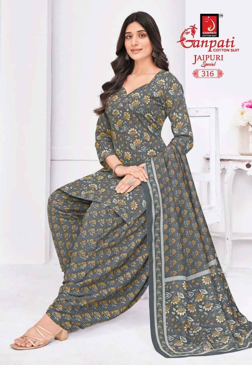 Ganpati Jaipuri Special Patiyala Vol-15 Cotton Dress Material (15 pcs Catalogue)