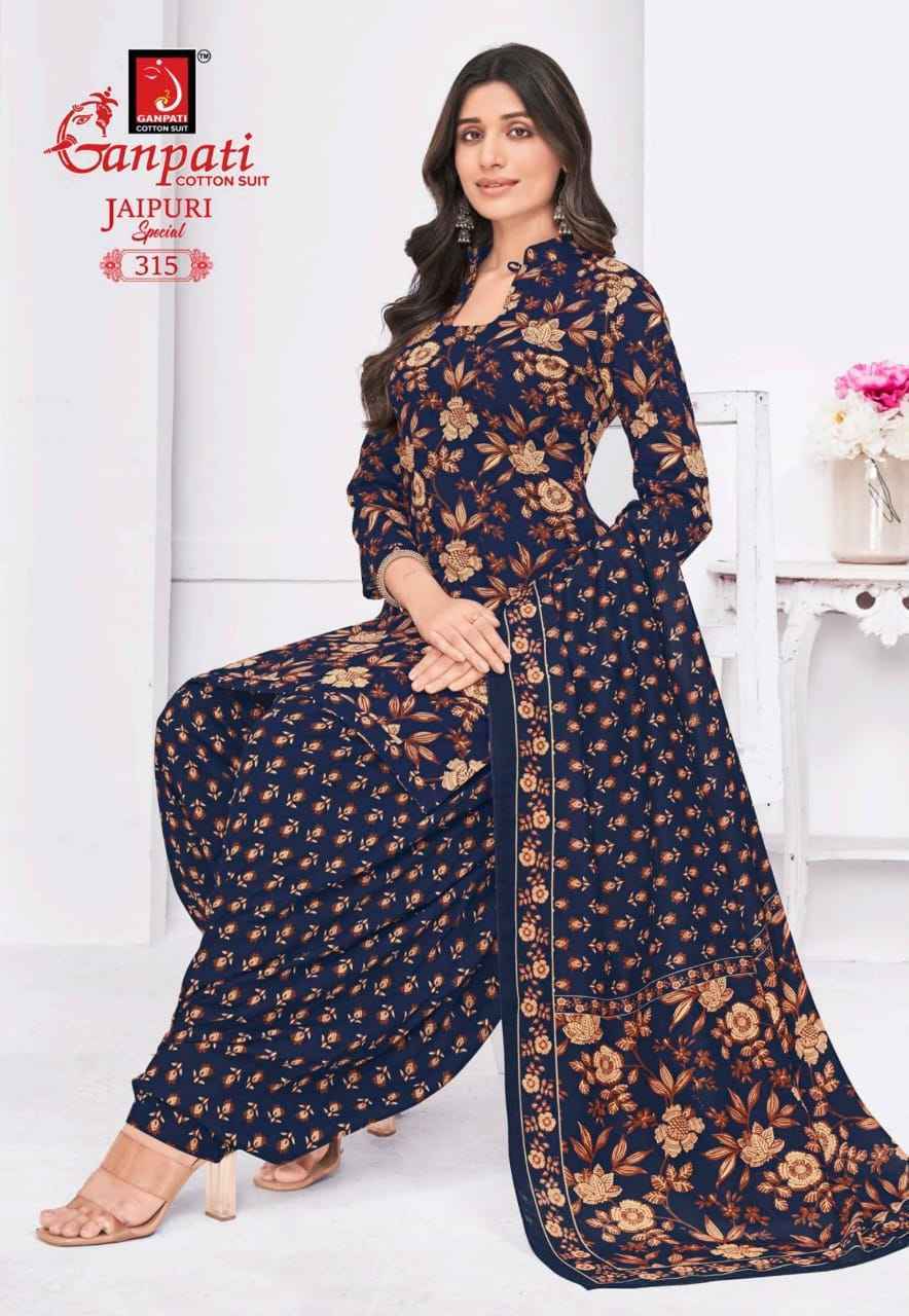 Ganpati Jaipuri Special Patiyala Vol-15 Cotton Dress Material (15 pcs Catalogue)