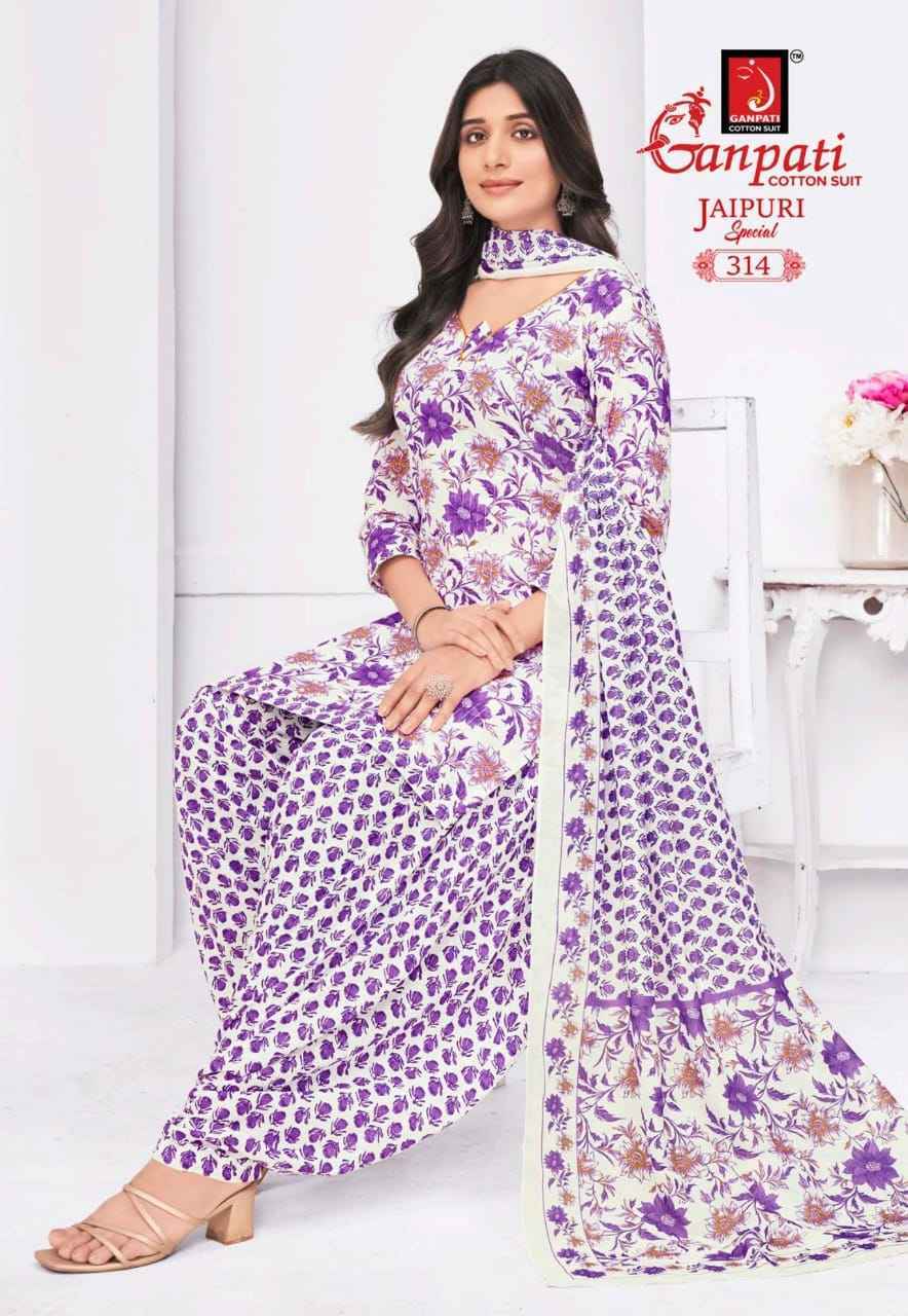 Ganpati Jaipuri Special Patiyala Vol-15 Cotton Dress Material (15 pcs Catalogue)