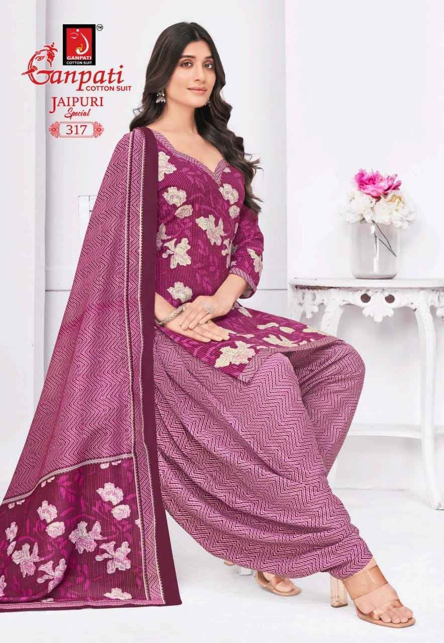 Ganpati Jaipuri Special Patiyala Vol-15 Cotton Dress Material (15 pcs Catalogue)