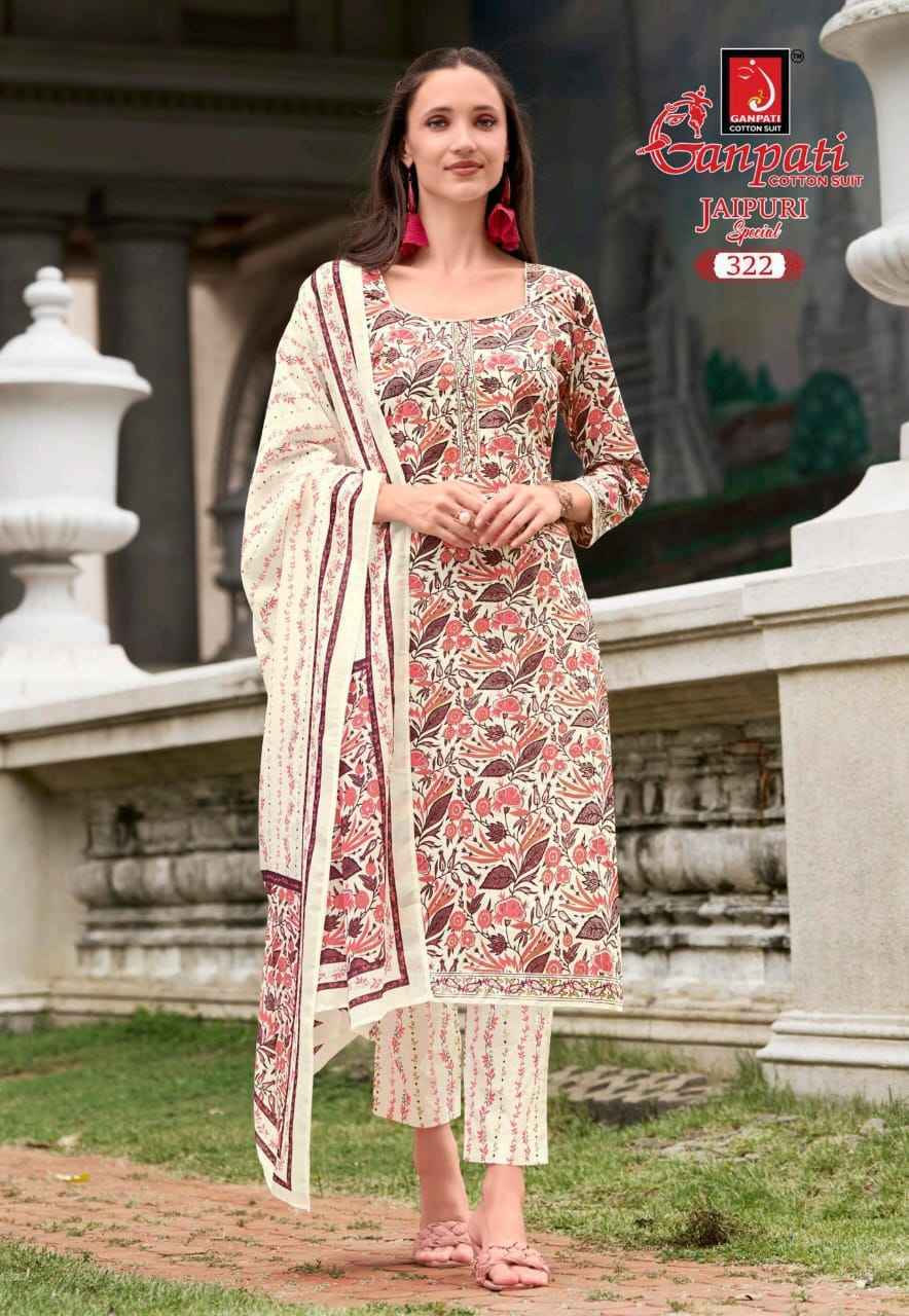 Ganpati Jaipuri Special Vol-15 Cotton Dress Material (15 pcs Catalogue)