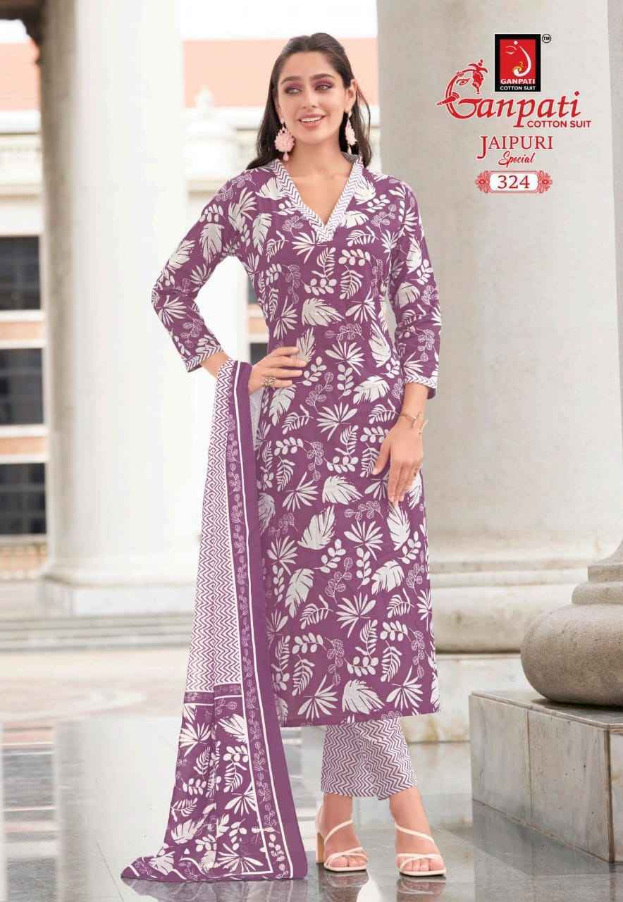 Ganpati Jaipuri Special Vol-15 Cotton Dress Material (15 pcs Catalogue)