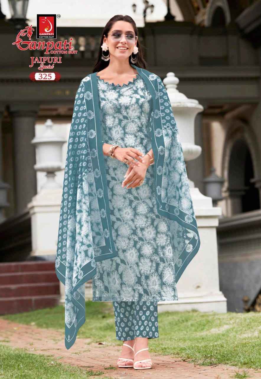 Ganpati Jaipuri Special Vol-15 Cotton Dress Material (15 pcs Catalogue)